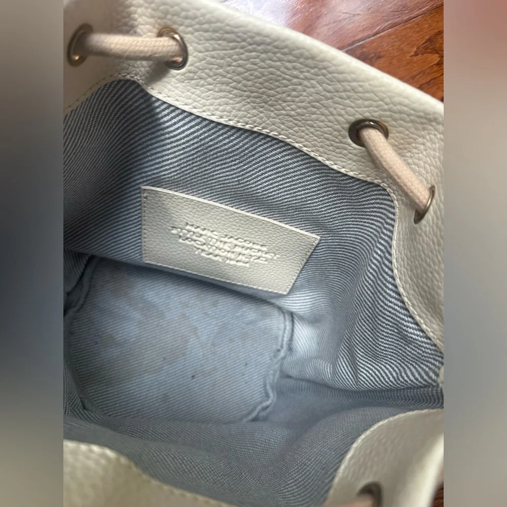 Marc Jacobs Cream Bucket Crossbody with Black Accent Strap